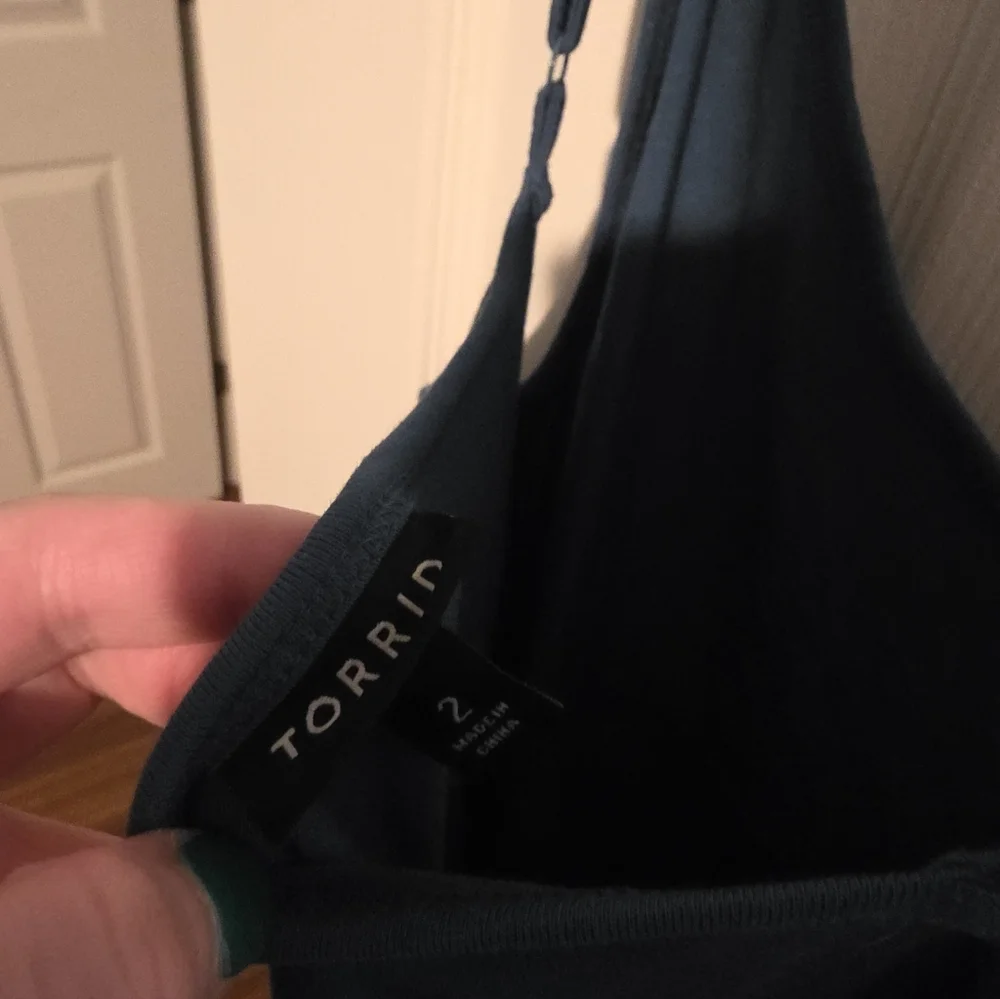 Torrid Blue/Green Lace Dress With Slip - Picture 3 of 7